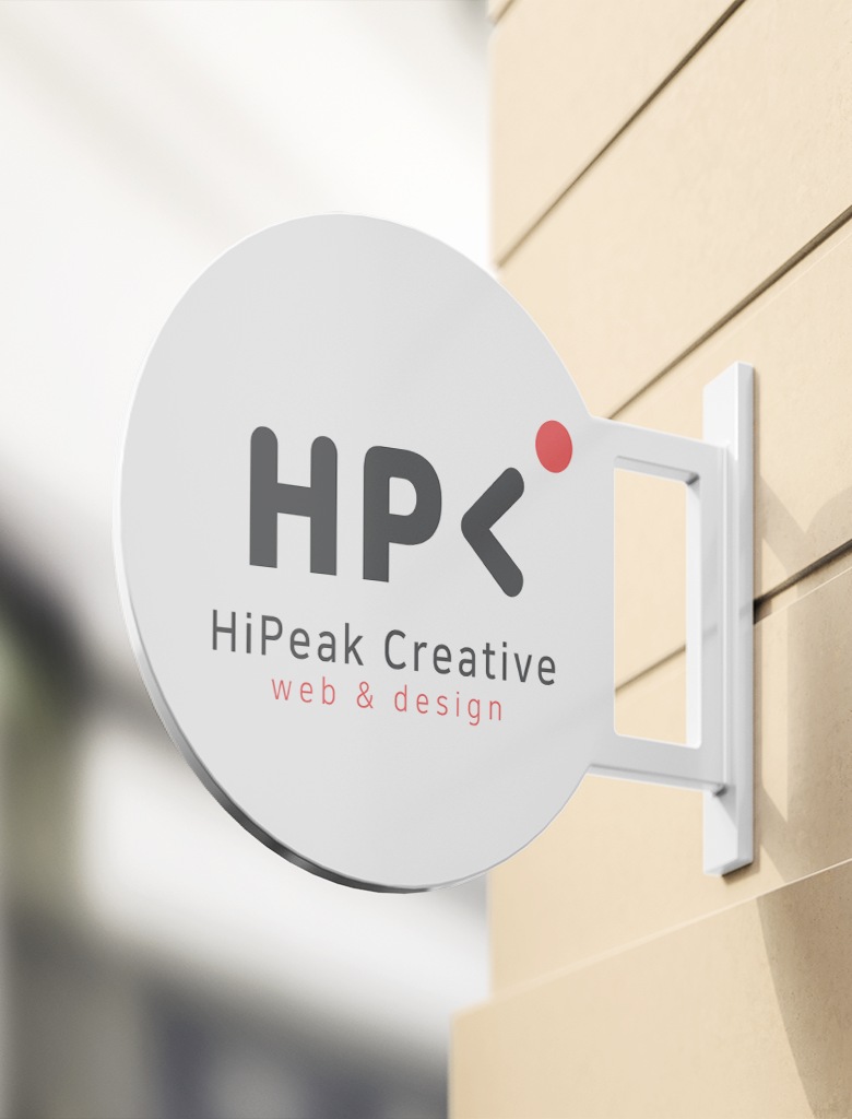 A sign with the High Peak logo on it